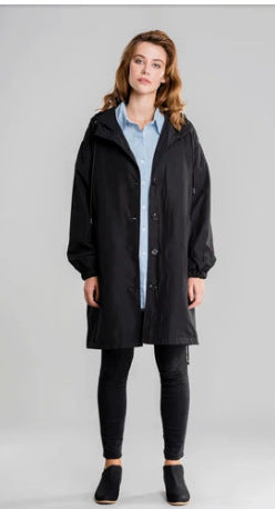 Plus Size Trench Coat Mid-length Loose Long Sleeve Jacket Limorista