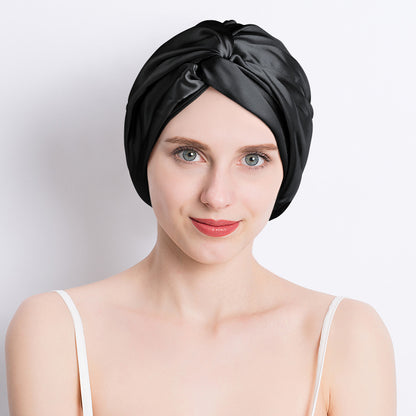 Seamless Silk Double-layer Cross Nightcap Limorista