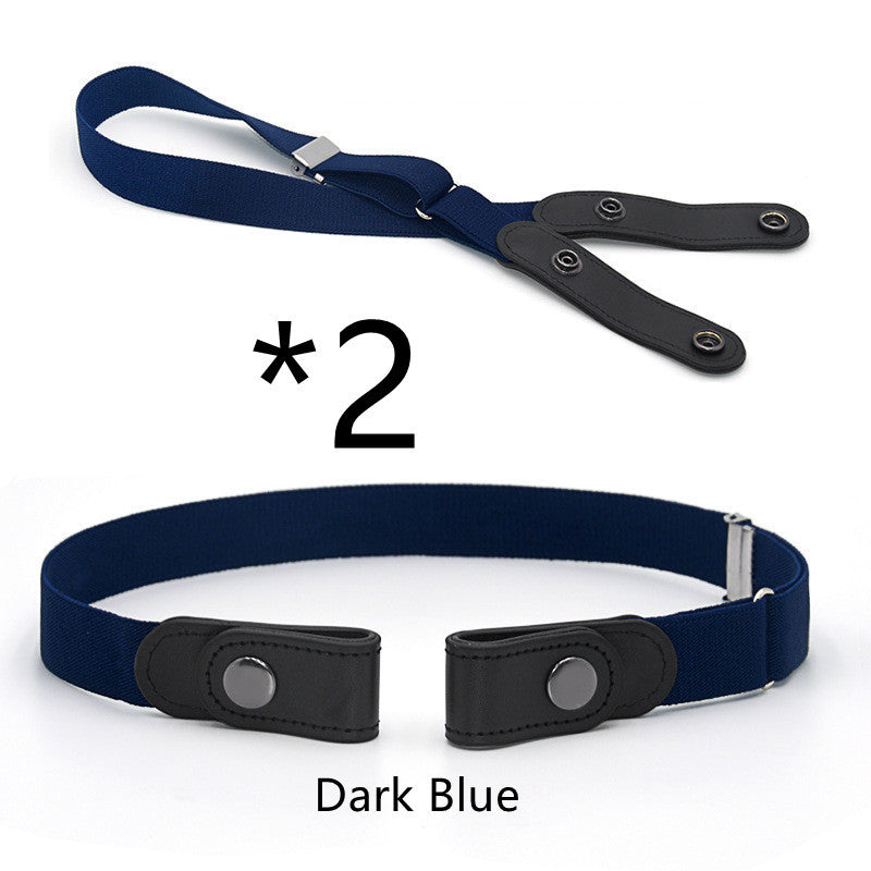 Jeans Belt Seamless Elastic Without Buckle All-match Lazy Belt Limorista