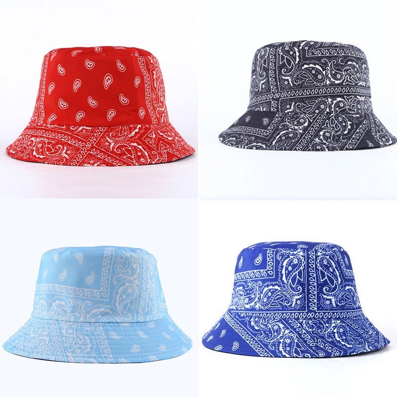 Cashew Full Print Double-sided Fisherman Outdoor Sunshade Sports And Leisure Basin Hat Limorista