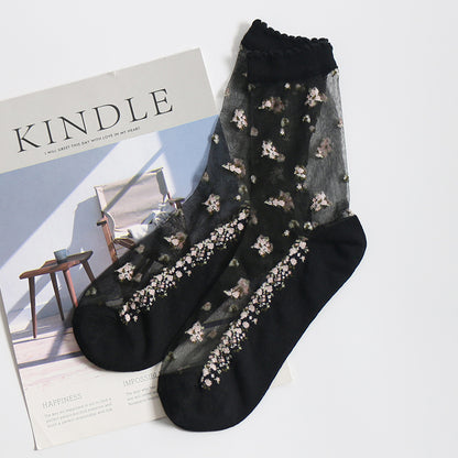 Jacquard crystal socks Limorista