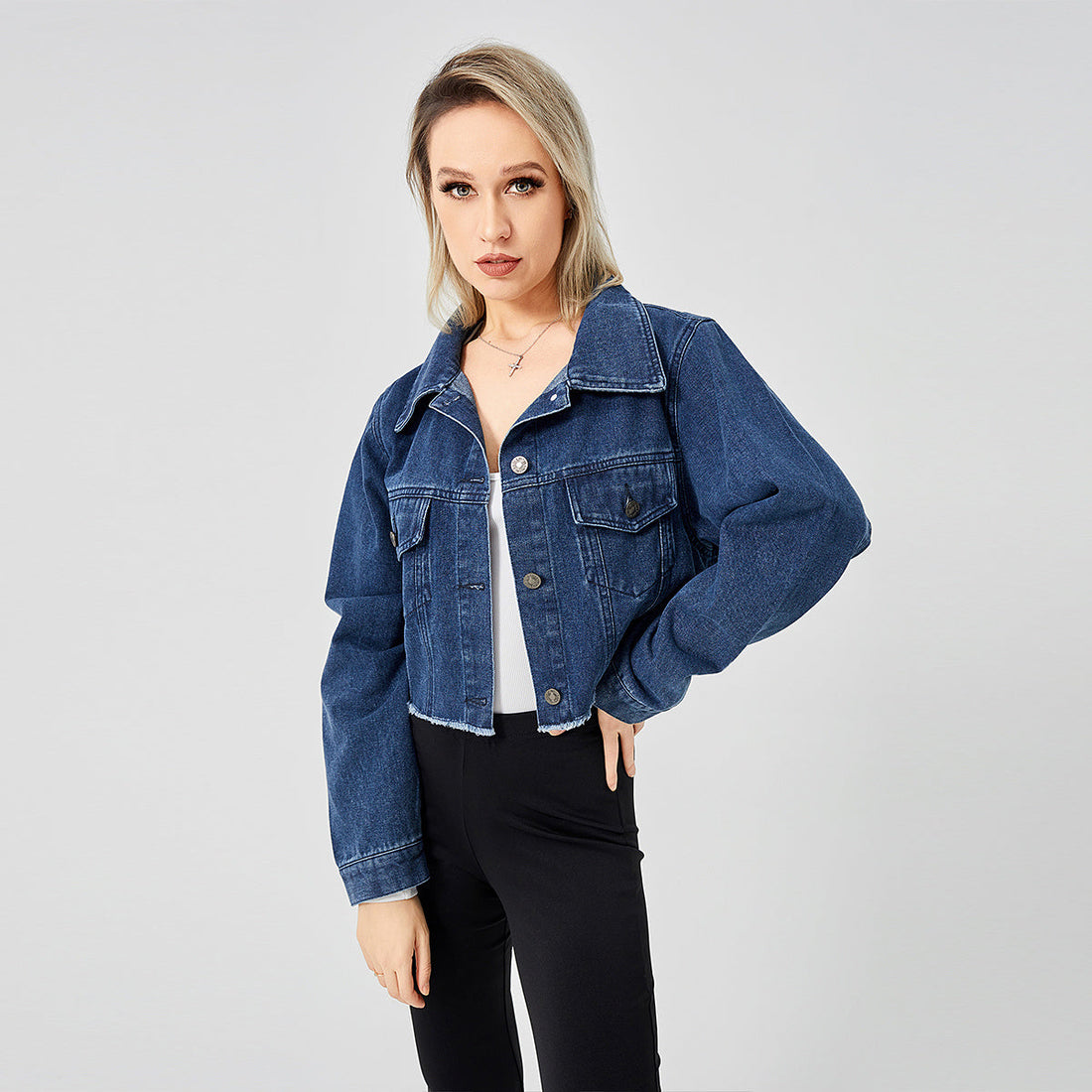The Raw Edge Design Is Retro And Loose With A Soft Denim Jacket Limorista