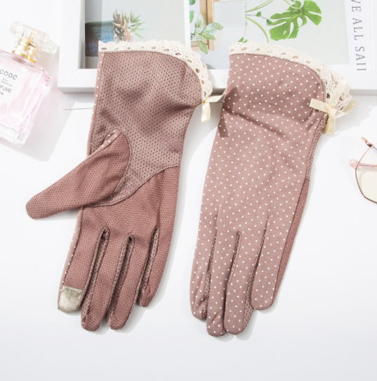 Thin Non-slip Breathable Touch Screen Cotton Short Gloves Limorista
