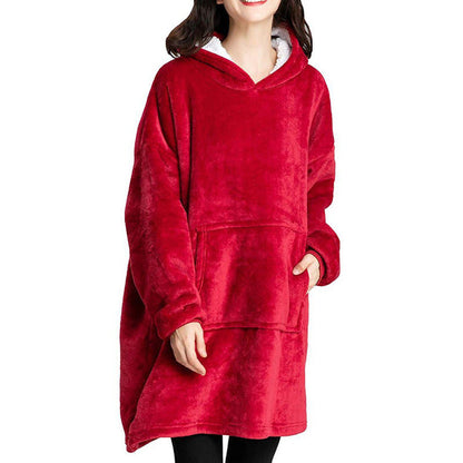 Men And Women Can Wear Zipper Flannel Lazy Blanket Limorista