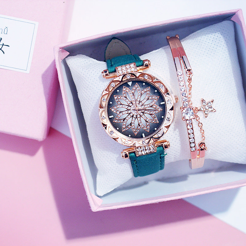 Rotating ladies net red quartz watch casual Limorista