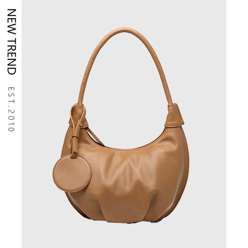 Portable Underarm Bag Leisure Soft Leather Versatile Shoulder Dumpling Bag Limorista