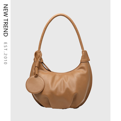 Portable Underarm Bag Leisure Soft Leather Versatile Shoulder Dumpling Bag Limorista