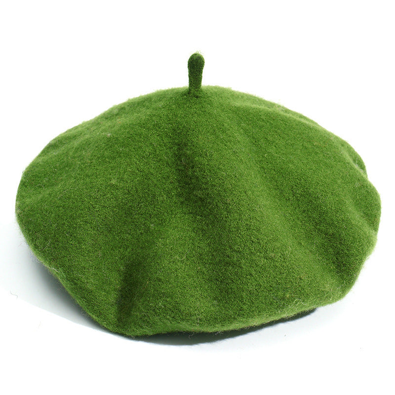 Artistic Wool Candy Color Painter Cap Fashionable Warm Hat Limorista
