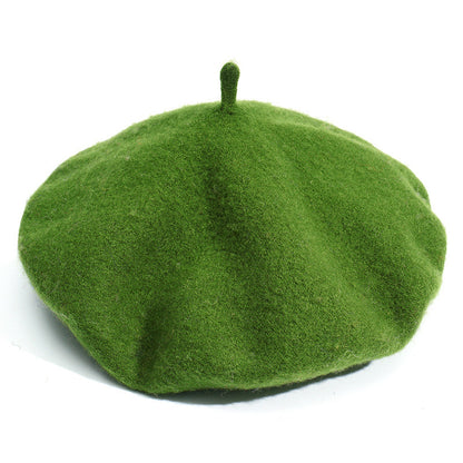 Artistic Wool Candy Color Painter Cap Fashionable Warm Hat Limorista