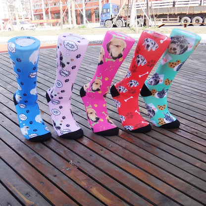 Cartoon Pet Head Face Socks Limorista