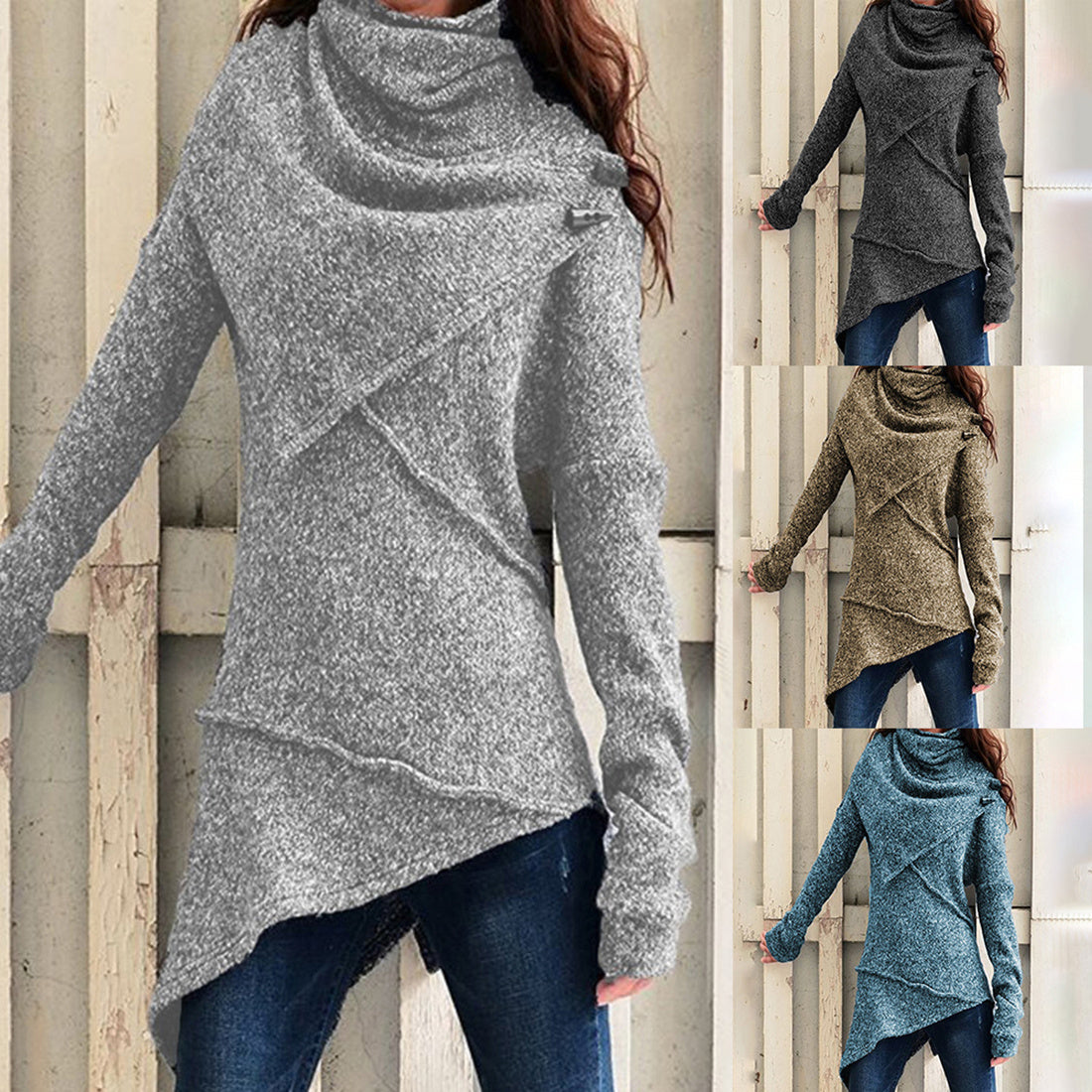 Long sleeve sweater coat Limorista