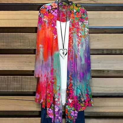Kvinders Farve Oliemaleri Casual Cardigan Limorista