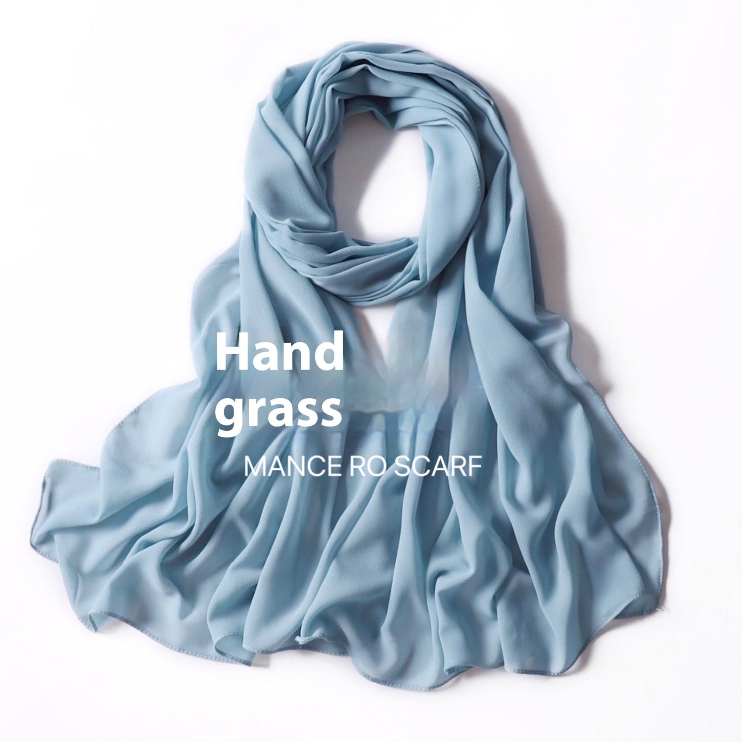 Pure Color Pearl Chiffon Scarf Headcloth Veil Chiffon Scarf Limorista
