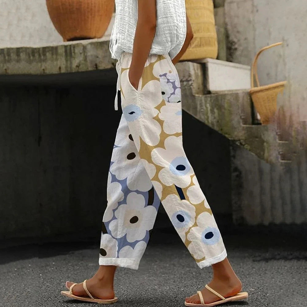 New Casual 3D Digital Printing Drawstring Trousers Limorista