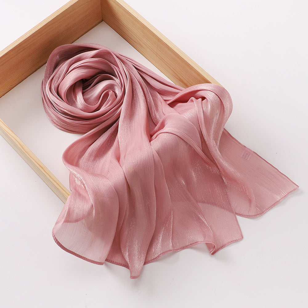 Breathable Cool Island Satin Smooth Silk Toe Scarf Limorista
