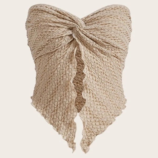 European And American Fashion Sexy Pleated Twist Tube Top Backless Top Limorista