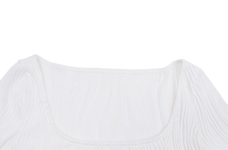 New French Design Pleated Top Limorista