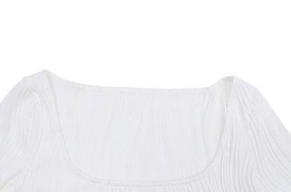 New French Design Pleated Top Limorista