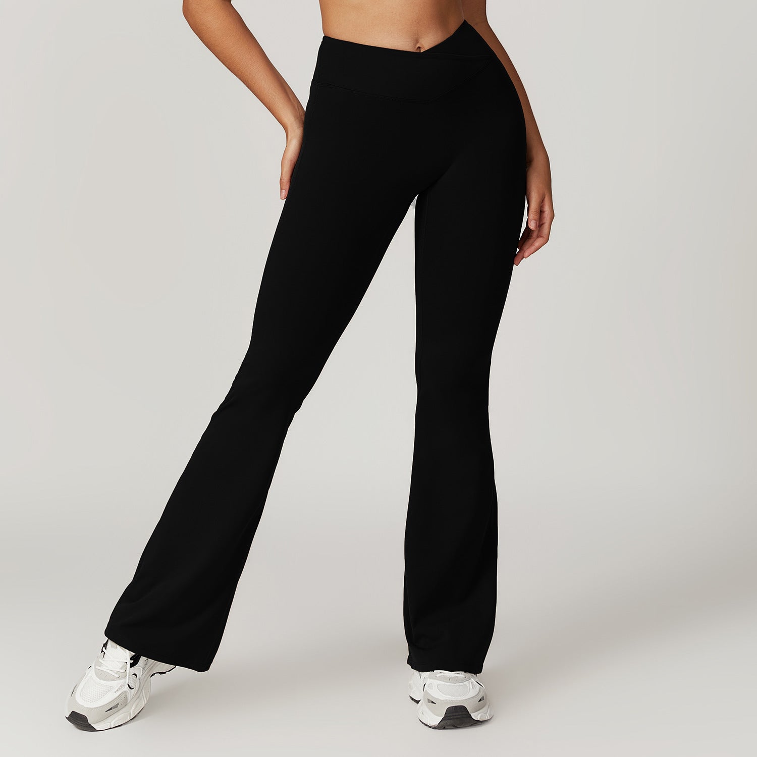 Hip Lifting Yoga Bell-bottom Pants Nude Feel Cross High Waist Limorista