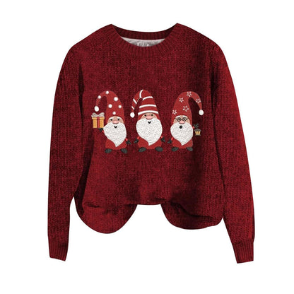 Bodkin Cloth Coat Christmas Elements 3D Printing Round Neck Limorista