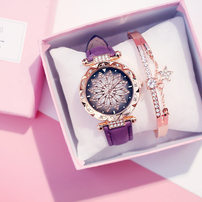 Rotating ladies net red quartz watch casual Limorista