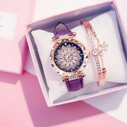 Rotating ladies net red quartz watch casual Limorista