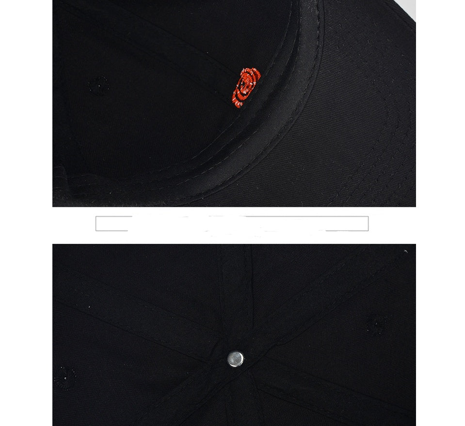 Flag Striped Male and Female Students Winter Personality Embroidery Duck Tongue Bend along Baseball Hip Hop Hat Soft Top Limorista