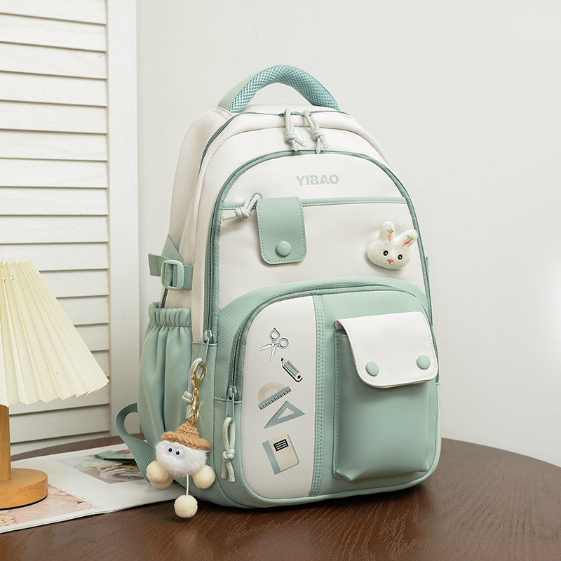 Large Capacity Fashion Color Contrast Stitching Korean Style Western Style Casual Bag Limorista