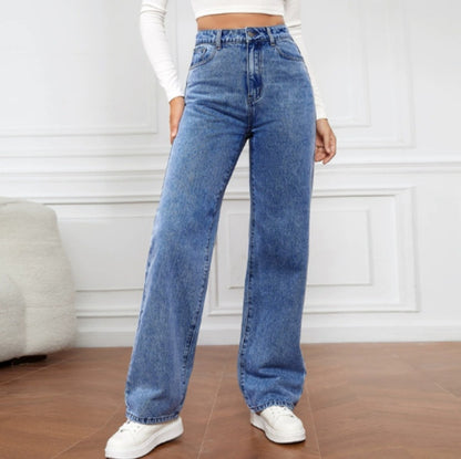 High-waisted Straight-leg Jeans Limorista