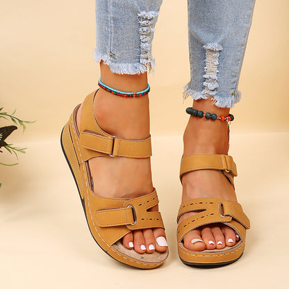 New Large Size Peep Toe Casual Sandals Amazon Hot Roman Style Sandals Women&