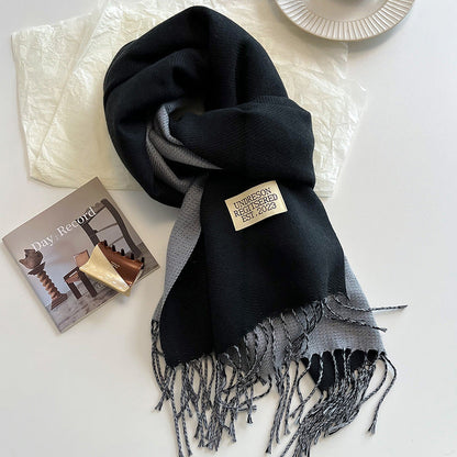 Double-sided Artificial Cashmere Scarf Women&