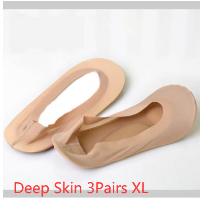 3D Arch Foot Massage Health Care Women Summer Socks Ice Silk Socks Shallow Mouth Silica Gel Invisible Slippers Feet Care Limorista