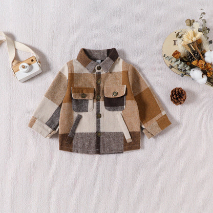 Long Sleeve Plaid Shirt With Pocket Autumn Limorista