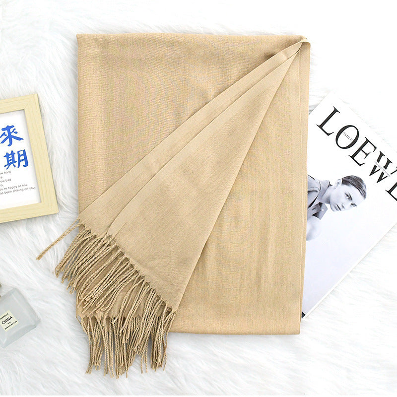 Annual Meeting Warm Cashmere Tassel Scarf Limorista