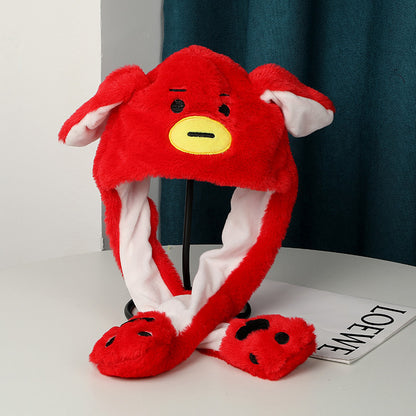 Warm Plush Moving Ear Hat Limorista