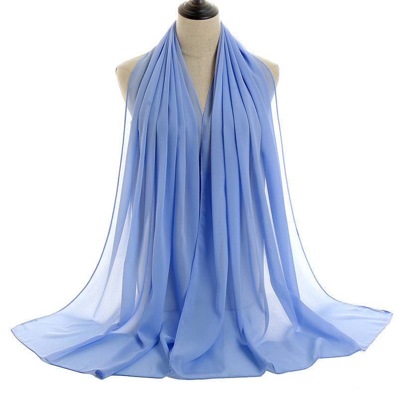 70x180cmMonochrome Pearl Chiffon Hijab Scarf Limorista