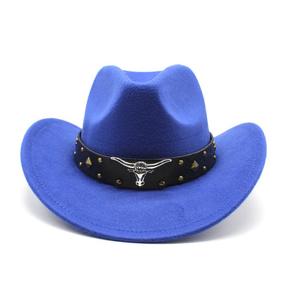 Polyester Retro Jazz Western Cowboy Hat Limorista