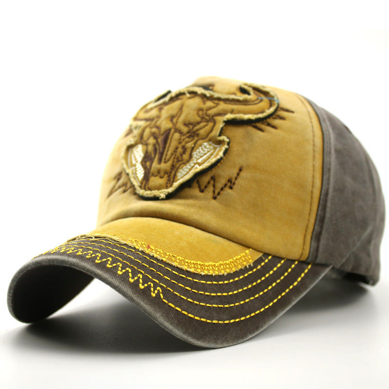 Washed Bull Head Baseball Cap Limorista