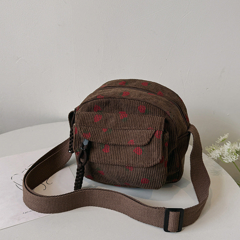 Corduroy Cloth Bag Women&