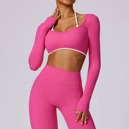Quick-drying Beauty Back Yoga Clothing Top Long Sleeve Running Exercise T-shirt Long Sleeve Workout Clothes Limorista