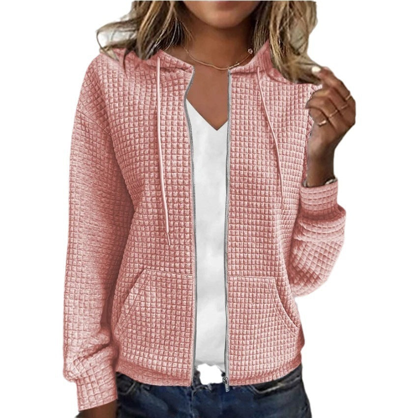 Style Hooded Cardigan Zipper Top For Women Limorista