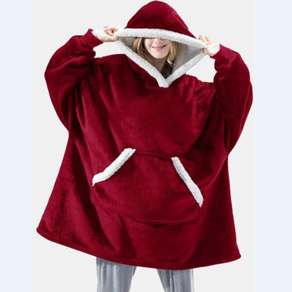 Men And Women Can Wear Zipper Flannel Lazy Blanket Limorista