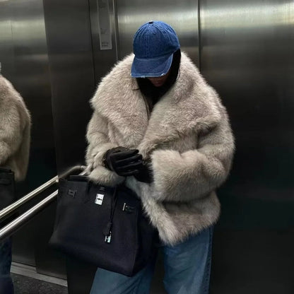 Artificial Fur Mink-like Coat Winter Coat European And American Socialite Style Top Limorista