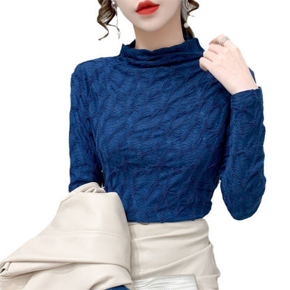 Thickened Half-high Collar Bottoming Shirt For Women Limorista