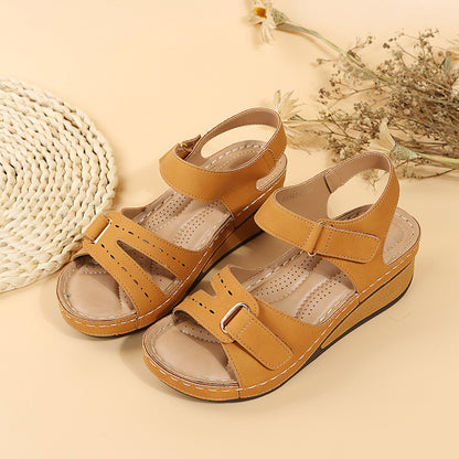 New Large Size Peep Toe Casual Sandals Amazon Hot Roman Style Sandals Women&