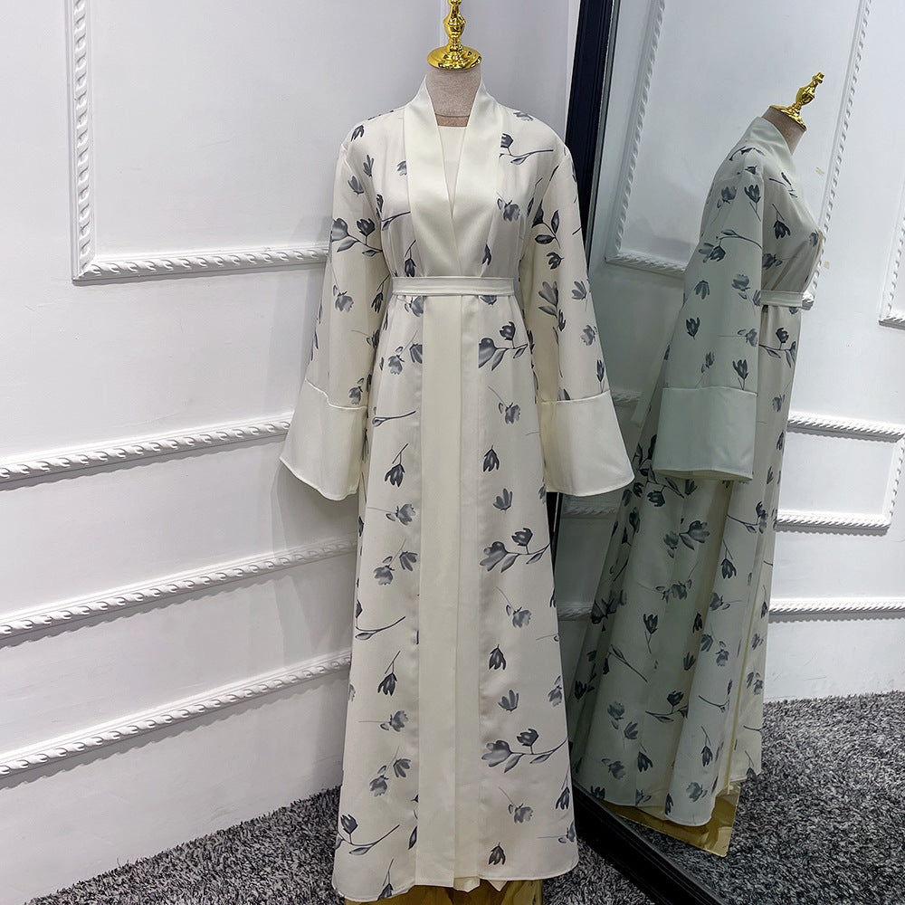 Middle East DUBAI Turkish Robe Solid Color Jumpsuit Limorista