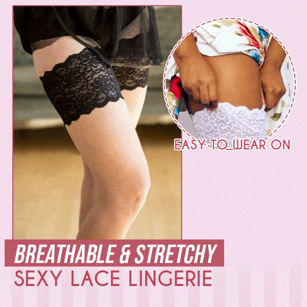 Lace Pocket Thigh Slip Resistant Socks Limorista