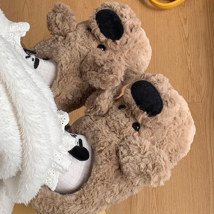 Cute Warm Nose Dog Shoes Room Non Slip Cotton Slippers Limorista