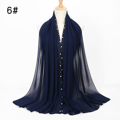 Chiffon nail pearl scarf hijab Limorista