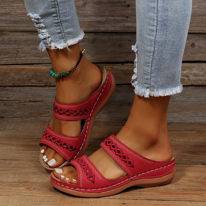 New One-word Slippers For Women Spring New Muffin Platform Slippers Limorista